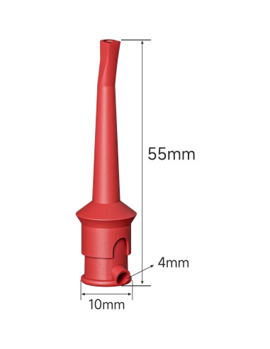 Clips de Prueba Goupchn 10PCS para Multímetro SMD IC 14cm