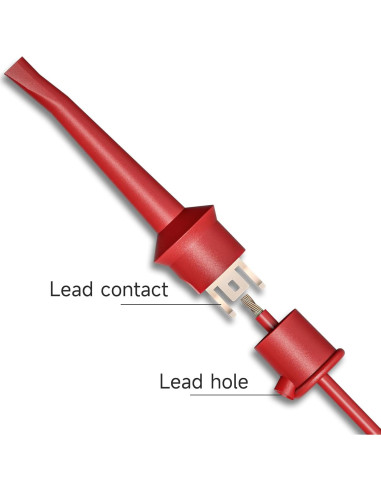 Clips de Prueba Goupchn 10PCS para Multímetro SMD IC 14cm