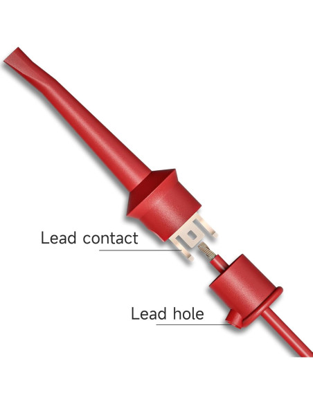 Clips de Prueba Goupchn 10PCS para Multímetro SMD IC 14cm