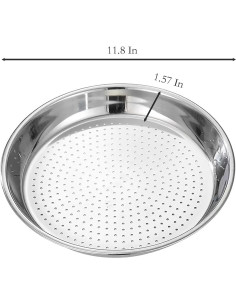 Plato de Vapor Acero Inoxidable 30 cm 2 Pcs Cocina 2