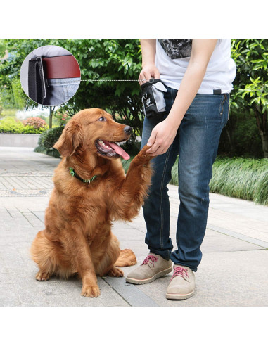 Bolsa de Golosinas para Perros AMZNOVA, 3 Tazas, Negro