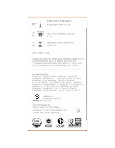 Té de Hierbas TAZO CALMA Manzanilla 16 Bolsitas Sin Cafeína