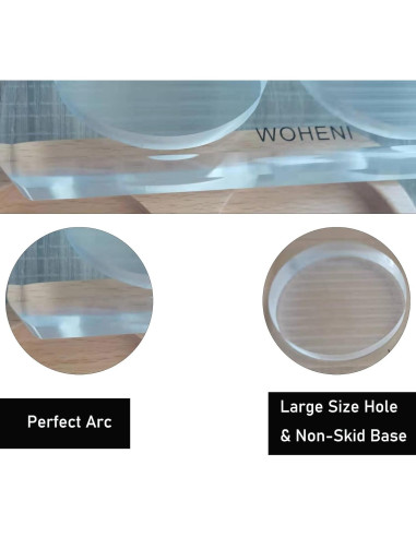 Bandeja Acrílica para Molinillos de Sal y Pimienta WOHENI 17x9 cm