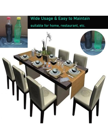 Bandeja Acrílica para Molinillos de Sal y Pimienta WOHENI 17x9 cm