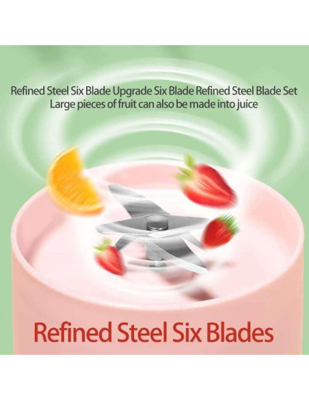 Licuadora portátil GUVANI YJ-03 0.38L USB Rosa para batidos Licuadora portátil GUVANI YJ-03 0.38L USB Rosa para batidos