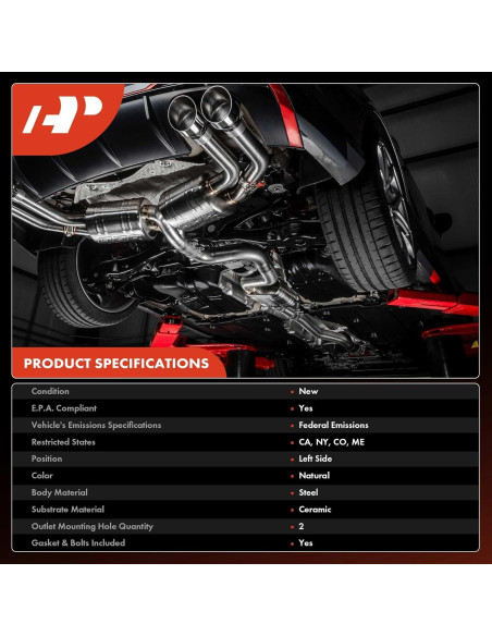 Convertidor Catalítico Izquierdo A-Premium para Toyota 4Runner y Lexus GX470 4.7L