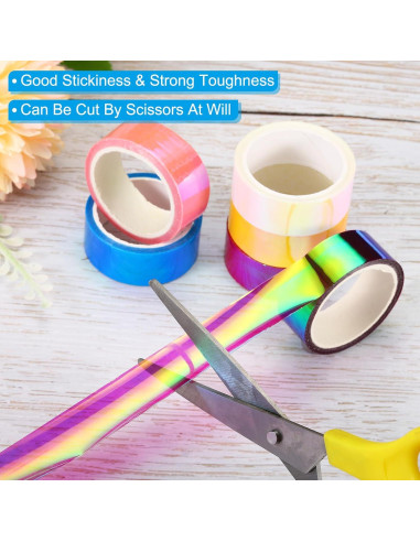 Cinta Metalizada PATIKIL 15 mm x 5 m, 3 rollos azul para manualidades