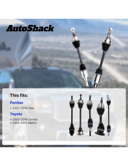 Ensamblaje Eje CV Delantero AutoShack DSK2000 para Toyota Corolla 2003-2018