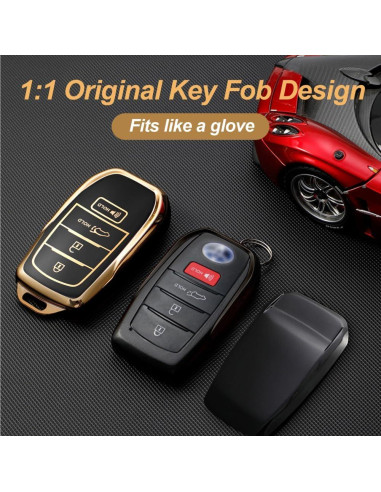 Cubierta de llavero Montague para Toyota - Modelo Weisa - Negro