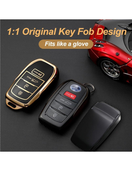 Cubierta de llavero Montague para Toyota - Modelo Weisa - Negro