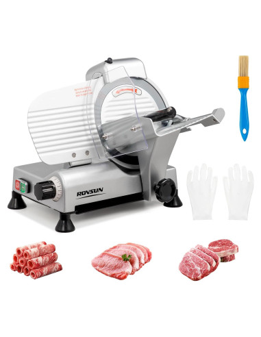 Cortadora de Carne ROVSUN 210W 8 Pulgadas Ajustable 0-13mm