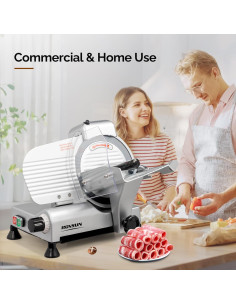 Cortadora de Carne ROVSUN 210W 8 Pulgadas Ajustable 0-13mm 2