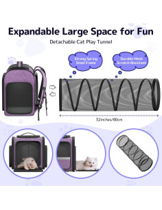 Mochila Transportadora Pawtners para Gatos y Perros 8,16 kg 2