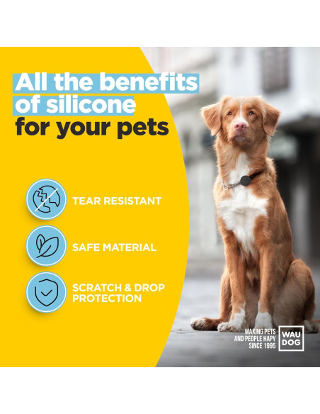 Soporte impermeable para AirTag WAUDOG - Paquete de 3 - Silicona