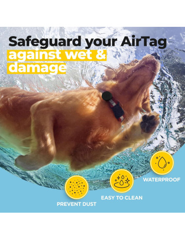 Soporte impermeable para AirTag WAUDOG - Paquete de 3 - Silicona