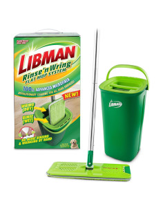 Mopa Libman Rinse 'n Wring con Cubo Doble Cámara y 1 Almohadilla