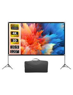 Pantalla de Proyector 120" Visulapex 4K HD Plegable Portátil