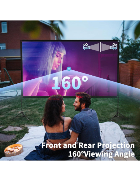 Pantalla de Proyector 120" Visulapex 4K HD Plegable Portátil