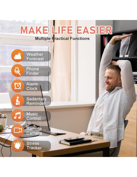 Rastreador de Fitness Moremore Rosa 1.47" Frecuencia Cardíaca Rastreador de Fitness Moremore Rosa 1.47" Frecuencia Cardíaca