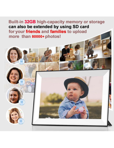 Marco de Fotos Digital WiFi SVLIBO 10.1" 32GB Pantalla Táctil
