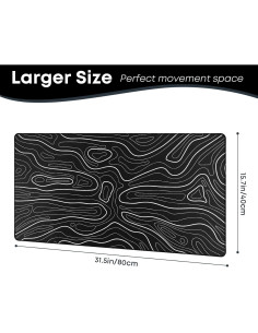 Alfombrilla de Ratón Grande KMLVILE Topográfica 80x40 cm 2