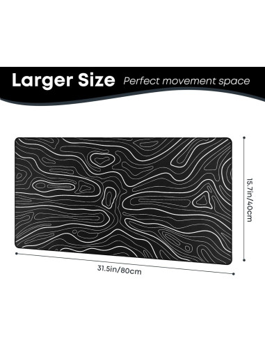 Alfombrilla de Ratón Grande KMLVILE Topográfica 80x40 cm