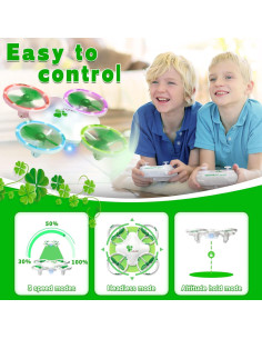 Dron Mini Carox SQN-046 Verde para Niños - Fácil de Volar 2