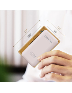 Cargador de Pared USB C 65W Ernydal Ultra Delgado Blanco 2