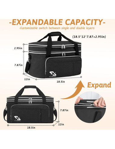 Bolsa de Cocción Lenta Golkcurx Doble Capa para CrockPot 6-8L