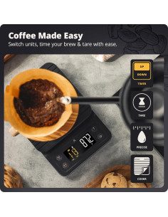Báscula de Café Digital Greater Goods 3kg 0.1g con Temporizador 2