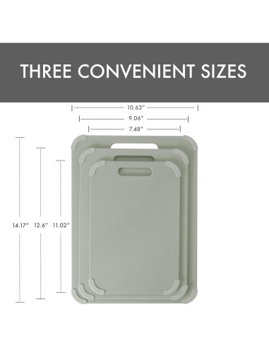 Conjunto de Tablas de Cortar Antideslizantes Dexas 3 Piezas