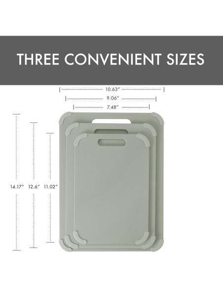 Conjunto de Tablas de Cortar Antideslizantes Dexas 3 Piezas