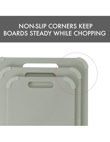Conjunto de Tablas de Cortar Antideslizantes Dexas 3 Piezas