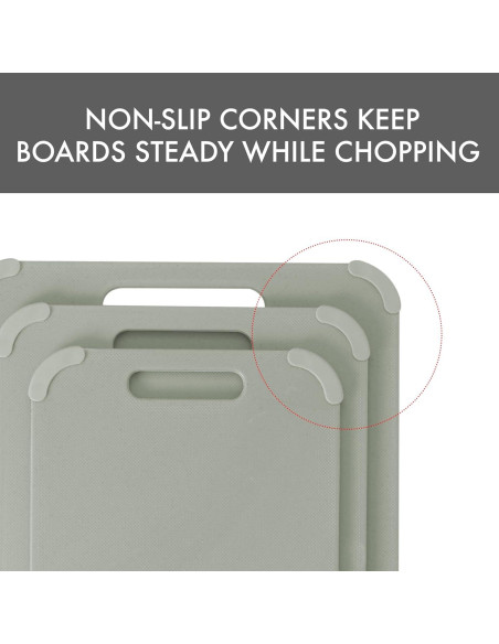 Conjunto de Tablas de Cortar Antideslizantes Dexas 3 Piezas