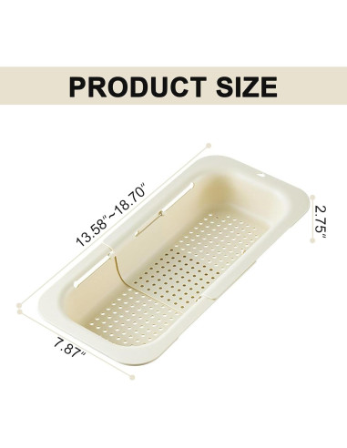 Colador Expandible Krtresiar para Frutas y Verduras 34.5-47.4 cm