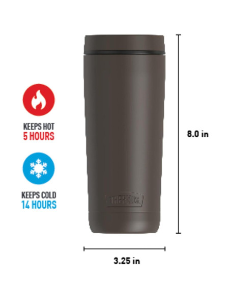 Vaso de Acero Inoxidable TERMOS 532 ml Negro Espresso