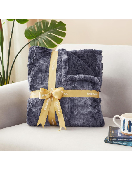 Manta Térmica Eléctrica EHEYCIGA 127x152cm Gris Sherpa