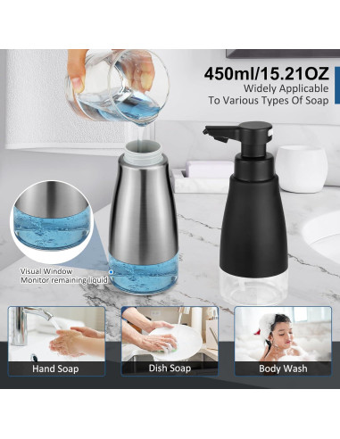 Dispensador Automático de Jabón Blancel 450ml Acero Inoxidable