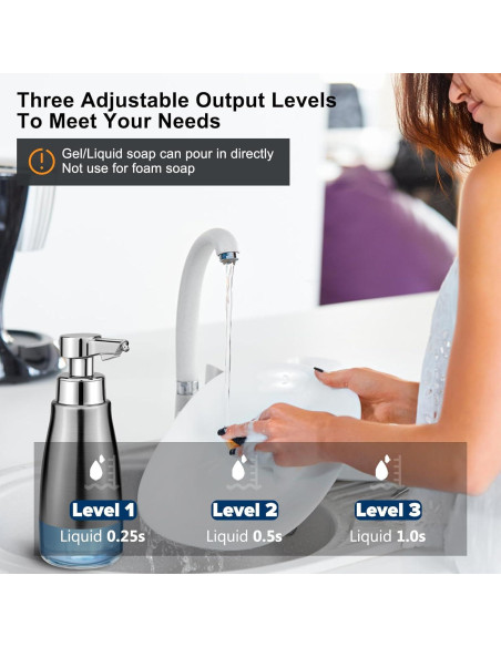 Dispensador Automático de Jabón Blancel 450ml Acero Inoxidable