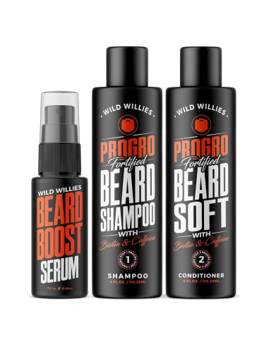 Kit Cuidado Barba Wild Willies - Champú y Acondicionador 4 Oz