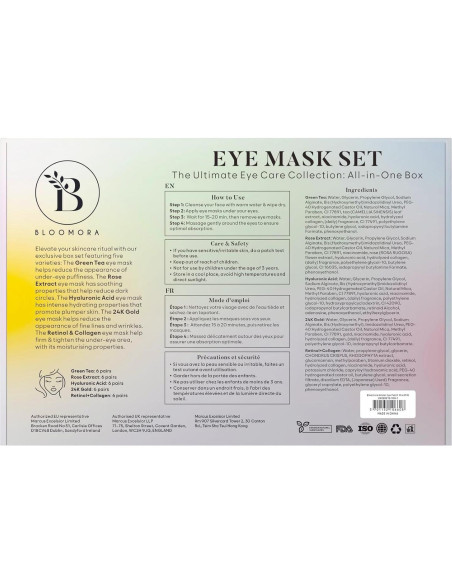 Parches para Ojos Bloomora - 30 Pares Hidratantes y Antienvejecimiento