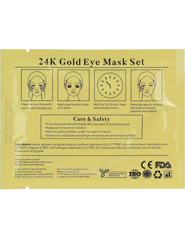 Parches para Ojos Bloomora - 30 Pares Hidratantes y Antienvejecimiento