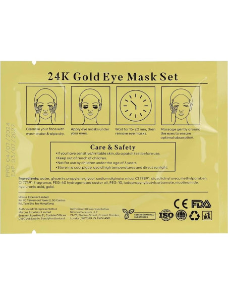 Parches para Ojos Bloomora - 30 Pares Hidratantes y Antienvejecimiento