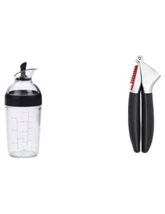 OXO Good Grips Agitador de Aderezo y Prensa de Ajo - Negro