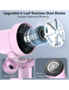 Quitapelusas Eléctrico Smyeviva Rosa 3 Velocidades 6 Cuchillas 2