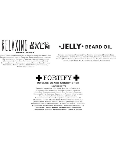 Kit de Barba Bossman Essentials - Acondicionador, Gel y Balsamo