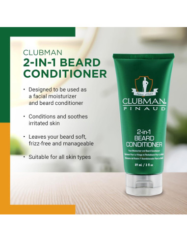 Acondicionador de Barba 2 en 1 Clubman Pinaud 85 g