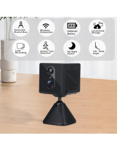 Cámara Espía Mini 5G WiFi 4K - Seguridad Interior con AI 2