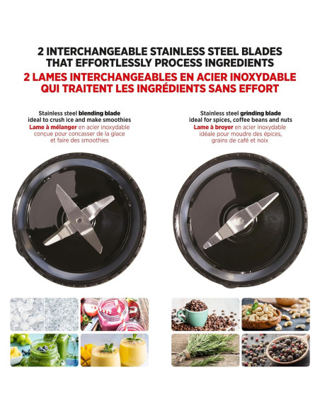 Licuadora Personal Starfrit 300W - 2 Tazas 828ml - 3 Velocidades