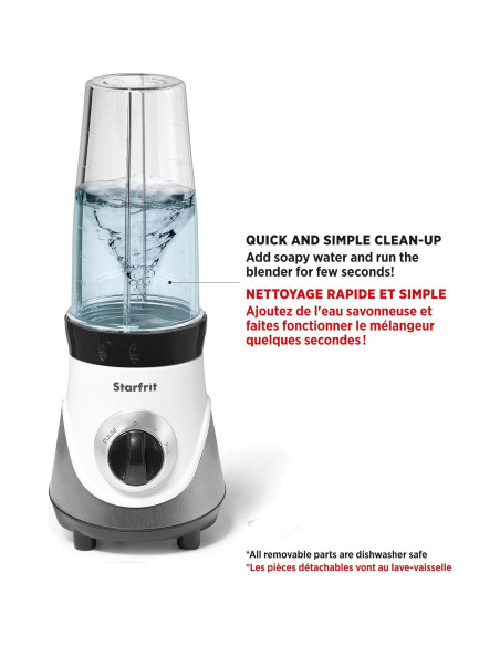 Licuadora Personal Starfrit 300W - 2 Tazas 828ml - 3 Velocidades